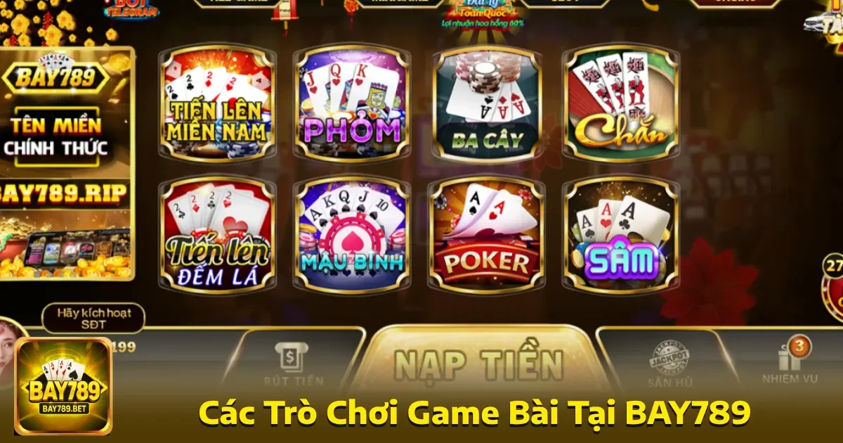 Sảnh Game Bài tại sân chơi mang đến trải nghiệm chân thực và sống động.